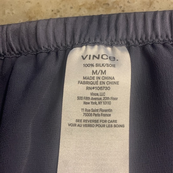 NWOT Vince Silk Satin Pull-On Shorts in Iris Blue Size Medium - Picture 10 of 12